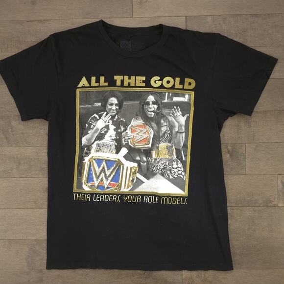 Other - WWE Bayley Sasha Banks All The Gold Shirt Women Champions Tee Black Size M